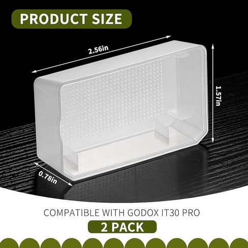 2 حزمة من ناشر الفلاش المتوافق مع Godox iT30 Pro، ناشر فلاش لـ Speedlight، Softbox للإضاءة الناعمة المتساوية، سهل التركيب، مثالي للتصوير الفوتوغرافي الداخلي والخارجي لمنتج الصور in Kuwait