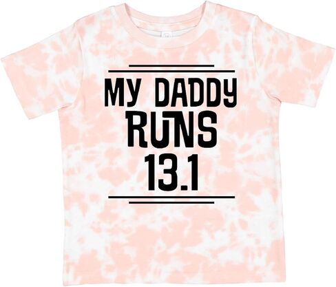 تي شيرت Inktastic My Daddy Runs Half Marathon للأطفال الصغار in Kuwait