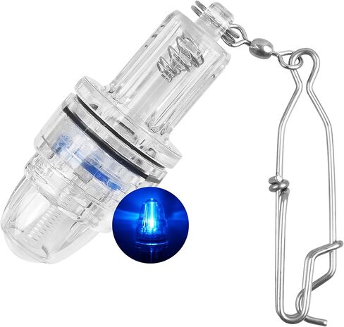 OROOTL LED أضواء الصيد تحت الماء تعمل بالبطارية ضوء الصيد العميق مع مشبك مقاوم للماء لجذب الأسماك مصباح إغراء أخضر أزرق أحمر أبيض متعدد الألوان 2،100 قدم in Saudi Arabia