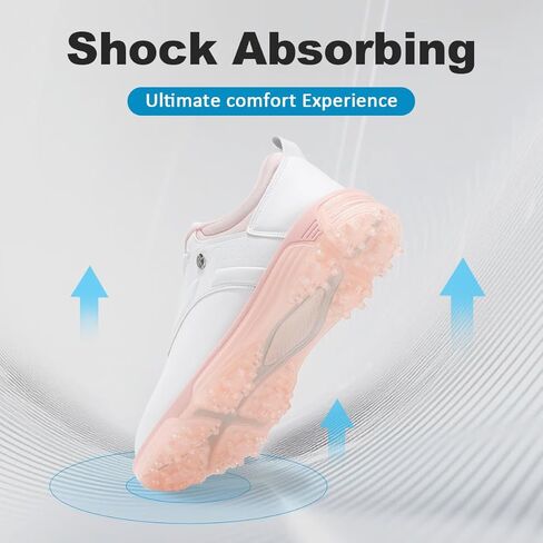 ULTIANT Women Golf Shoes Waterproof Spikeless Indoor Golf Sneakers Outdoor Non-Slip Sport Size 5-10 in Saudi Arabia