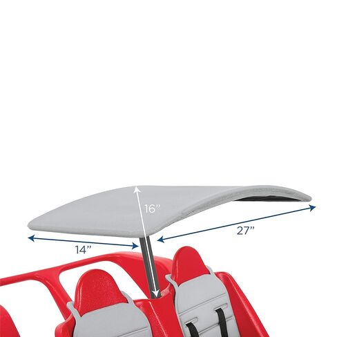 Angeles Bye-Bye Buggy Canopy for Kids Wagon, Buggy, Outdoor Sun Protection for Toddlers, 27" x 14" x 16", 3-Pack in Grey in Kuwait