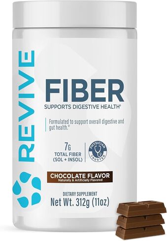 Revive MD Fiber - Digestive Health, Fiber, Psyllium Husk, Oat Flour - 30 Servings (Chocolate) in Saudi Arabia