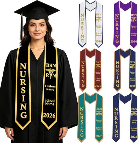 Custom Graduation Stole for Class of 2026 Personalized Unisex Graduation Sash Unique Gifts for Him Her in Saudi Arabia