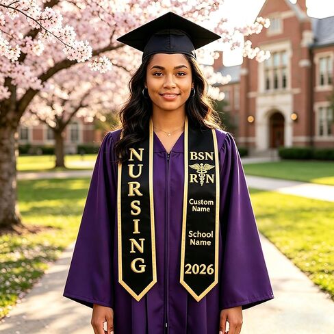 Custom Graduation Stole for Class of 2026 Personalized Unisex Graduation Sash Unique Gifts for Him Her in Saudi Arabia