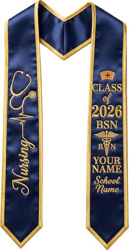 Custom Graduation Stole for Class of 2026 Personalized Unisex Graduation Sash Unique Gifts for Him Her in Saudi Arabia
