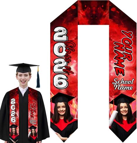 Custom Graduation Stole for Class of 2026 Personalized Unisex Graduation Sash Unique Gifts for Him Her in Saudi Arabia