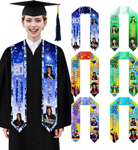 Custom Graduation Stole for Class of 2026 Personalized Unisex Graduation Sash Unique Gifts for Him Her in Saudi Arabia