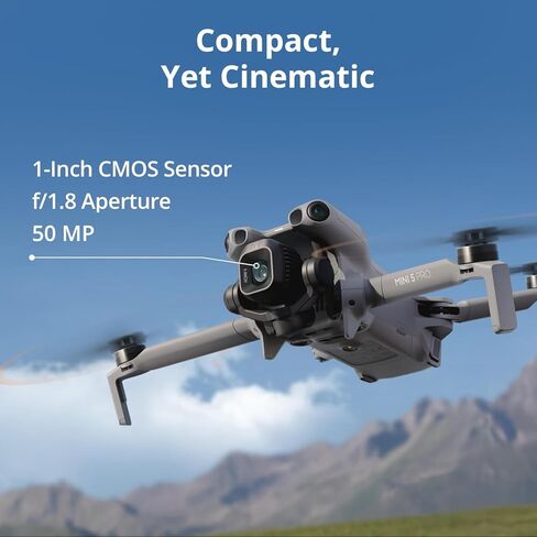 DJI Mini 5 Pro Fly More Combo Plus مع DJI RC 2، طائرة بدون طيار مع فيديو 4K، وقت طيران 36 دقيقة، حزمة 3 بطاريات مع 12 حقيبة DJI NY، خطة رعاية NYC لمدة عام والمزيد in Kuwait
