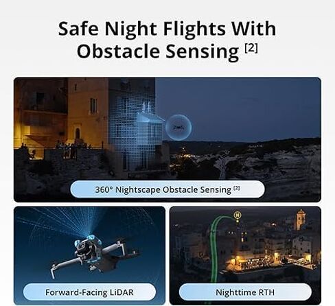 DJI Mini 5 Pro Fly More Combo Plus مع DJI RC 2، طائرة بدون طيار مع فيديو 4K، وقت طيران 36 دقيقة، حزمة 3 بطاريات مع 12 حقيبة DJI NY، خطة رعاية NYC لمدة عام والمزيد in Kuwait