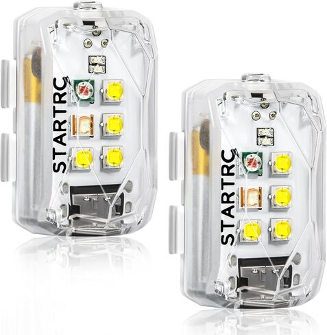 STARTRC Drone Strobe Light, Rechargable Flash Led Lamplight for FAA DroneNight Flying, Fits for DJI Neo 2,Mini 5 Pro/ 4 Pro/3/4k, Avata 2,Air 3S and All RC Drones Accessory(2pc) in Kuwait