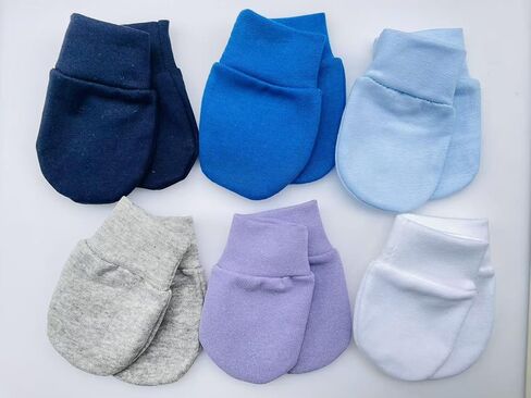 Newborn Baby Infant Toddler Mittens No Scratch Cotton Elastic Wrist Gloves for 0-6 Months Boys Girls in Saudi Arabia