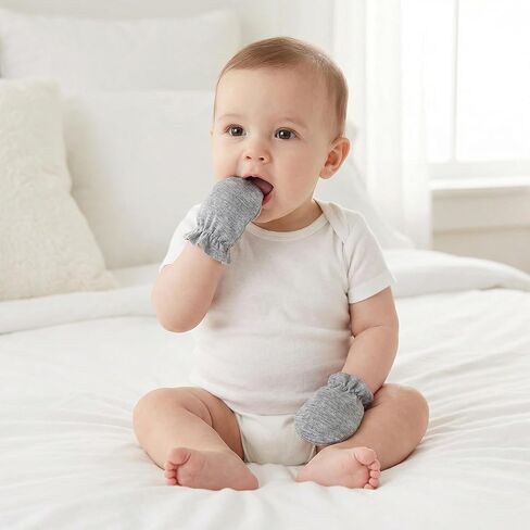 phnydreg 8 Packs Newborn Baby Mittens Infant Scratch Gloves Elastic Wrist Gloves for 0 to 6 Months Girls Boys Baby Shower Gifts in Kuwait