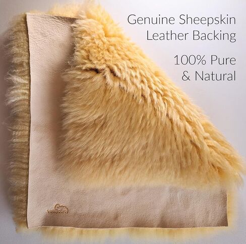 Medical Sheepskin Seat Pad | 100% Natural Wool Cushion for Wheelchair, Office Chair & Car Seat | Relieves Pain and Discomfort | Soothes Skin and Tailbone | Ultra Soft Luxury | Washable | 17" x 17" in Kuwait