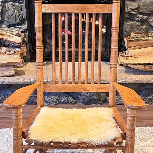 Medical Sheepskin Seat Pad | 100% Natural Wool Cushion for Wheelchair, Office Chair & Car Seat | Relieves Pain and Discomfort | Soothes Skin and Tailbone | Ultra Soft Luxury | Washable | 17" x 17" in Kuwait