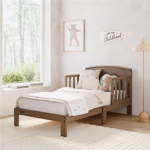 سرير Graco Benton للأطفال الصغار (بندقي) - معتمد من GREENGUARD Gold، معتمد من تحالف سلامة الأطفال، مع حواجز أمان للأطفال الصغار، يناسب مرتبة سرير الأطفال القياسية، سهل التجميع، سرير انتقالي للأطفال in Kuwait