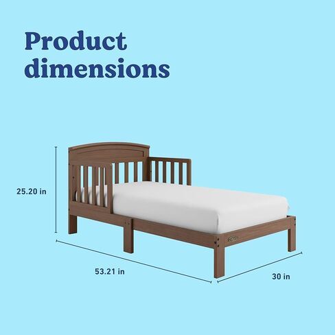سرير Graco Benton للأطفال الصغار (بندقي) - معتمد من GREENGUARD Gold، معتمد من تحالف سلامة الأطفال، مع حواجز أمان للأطفال الصغار، يناسب مرتبة سرير الأطفال القياسية، سهل التجميع، سرير انتقالي للأطفال in Kuwait