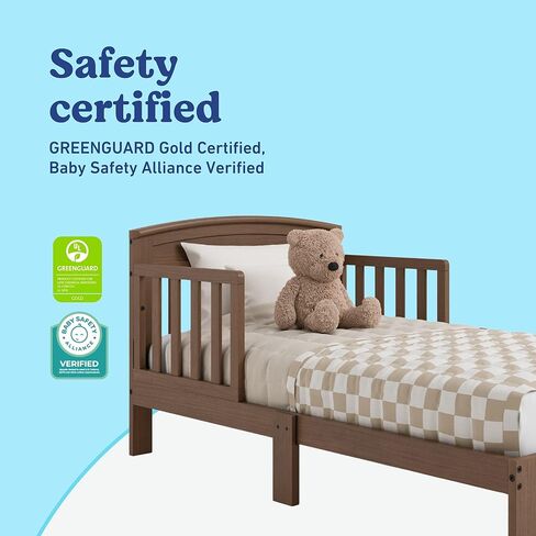 سرير Graco Benton للأطفال الصغار (بندقي) - معتمد من GREENGUARD Gold، معتمد من تحالف سلامة الأطفال، مع حواجز أمان للأطفال الصغار، يناسب مرتبة سرير الأطفال القياسية، سهل التجميع، سرير انتقالي للأطفال in Kuwait