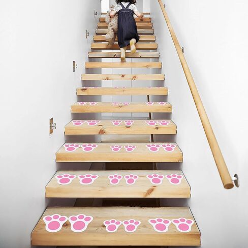 70PCS Removable Easter Bunny Paw Prints Stickers, 3 Size Easter Bunny Feet Stickers Rabbit Paw Decal Bunny Paw Print Clings for Home Office Classroom Floor Easter Party Decorations in Kuwait