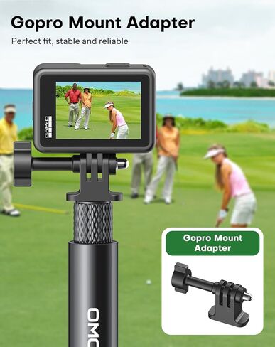 OMOTON CV08-B1 Golf Tripod & Monopod, 5-in-1 Pro Kit (Magnetic Phone Mount+Spike+Tripod+Remote+Action Camera Adapter), 59" Extendable Pole for Golf Swing Recording, Fit for iPhone, Android, GoPro in Kuwait