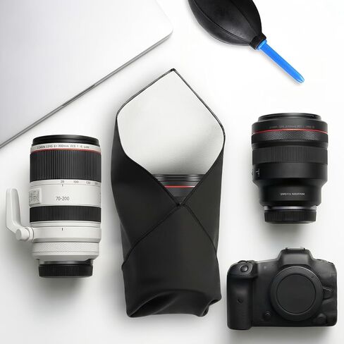 Self-Adhesive Camera Lens Wrap, 17.7''×17.7'' Anti-Scratch Protective Cloth, Washable Lens Pouch for DSLR Cameras & Phone Accessories in Kuwait