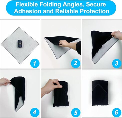 Self-Adhesive Camera Lens Wrap, 17.7''×17.7'' Anti-Scratch Protective Cloth, Washable Lens Pouch for DSLR Cameras & Phone Accessories in Kuwait