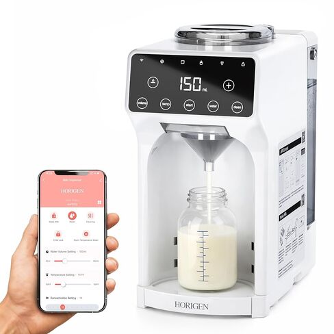 Horigen Baby Formula Dispenser Formula Maker - Advanced WiFi Bottle Maker Formula Machine with Automatic Mix & Clean, Instant Warm Water, Fast Milk Make with Accurate Dispensing & Temperature Control in Kuwait