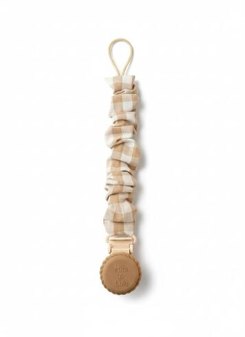 Muslin Cotton Pacifier Clips - Metal-Free, Lightweight and Secure Pacifier Holder for Babies (Ballerina Fleur) - Mila & Lulu in Kuwait
