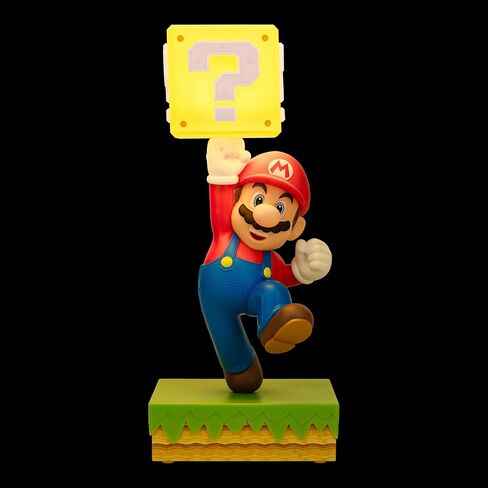 Paladone Super Mario Diorama Light - مصباح يعمل بالضغط مقاس 35 سم مع 3 إعدادات سطوع وصوت رسمي، وغرفة نوم تعمل بمنفذ USB وديكور غرفة الألعاب - هدية نينتندو القابلة للتجميع in Kuwait