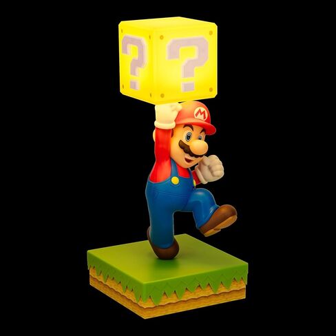Paladone Super Mario Diorama Light - مصباح يعمل بالضغط مقاس 35 سم مع 3 إعدادات سطوع وصوت رسمي، وغرفة نوم تعمل بمنفذ USB وديكور غرفة الألعاب - هدية نينتندو القابلة للتجميع in Kuwait