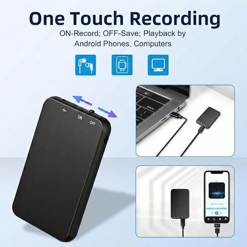 64GB Digital Voice Recorder with 150Hrs Battery, ​​Tonnlog 1536Kbps HD Voice Activated Recorder with Al-Intelligent Noise Reduction​​, Recording Device for Lectures Interviews Meetings Classes in Saudi Arabia