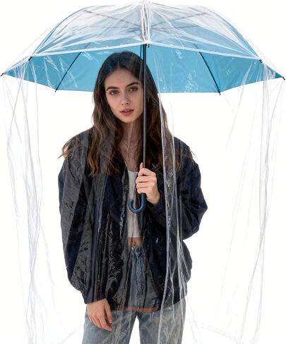 غطاء مطر بمظلة شفافة من RainPod، مادة البولي إيثيلين الشفافة، حماية كاملة للجسم مع باب دخول جانبي. - 4 وحدات لكل مجموعة. in Kuwait