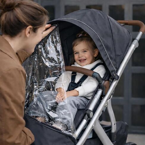 غطاء المطر يناسب عربة الأطفال UPPAbaby Vista/Vista V2/Vista V3/Cruz/Cruz V2 - درع الطقس المقاوم للرياح مع نافذة بسحاب وفتحات تهوية، واقي المطر لعربة الأطفال لجميع المواسم in Kuwait