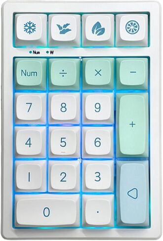 Gasket Creamy Mechanical Numpad Programmable Macro Keypad Wireless 2.4G/Bluetooth 5.0/Wired USB-C RGB Backlit Hot Swappable Number Pad Rechargeable Numeric Keyboard PBT Keycaps for Win/Mac in Saudi Arabia
