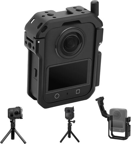 قفص كاميرا من الألومنيوم من YELANGU لـ DJI Osmo 360، إطار واقٍ مع إطلاق سريع، وحذاء بارد وفتحات ملولبة 1/4 بوصة للتصوير متعدد السيناريوهات in Kuwait