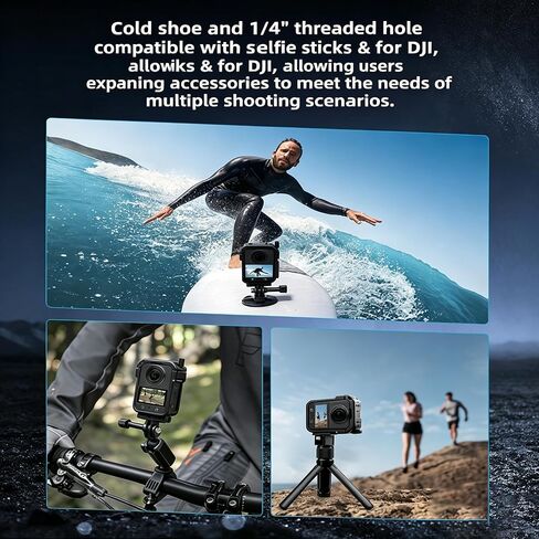 قفص كاميرا من الألومنيوم من YELANGU لـ DJI Osmo 360، إطار واقٍ مع إطلاق سريع، وحذاء بارد وفتحات ملولبة 1/4 بوصة للتصوير متعدد السيناريوهات in Kuwait