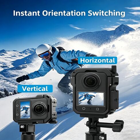 قفص كاميرا من الألومنيوم من YELANGU لـ DJI Osmo 360، إطار واقٍ مع إطلاق سريع، وحذاء بارد وفتحات ملولبة 1/4 بوصة للتصوير متعدد السيناريوهات in Kuwait