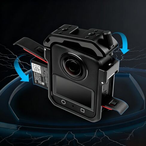 قفص كاميرا من الألومنيوم من YELANGU لـ DJI Osmo 360، إطار واقٍ مع إطلاق سريع، وحذاء بارد وفتحات ملولبة 1/4 بوصة للتصوير متعدد السيناريوهات in Kuwait