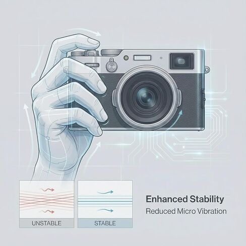 مقبض إبهام معدني لـ Fujifilm X100VI / X100V - مقبض يد بمسند إبهام الحذاء الساخن، ألومنيوم CNC، مضاد للاهتزاز، تحكم محسّن بيد واحدة وثبات التصوير in Kuwait