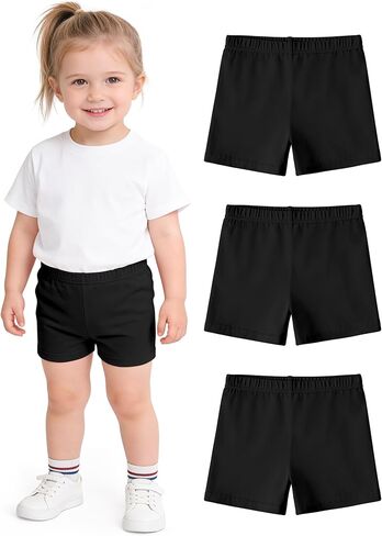 3 Pack Toddler Girl Biker Shorts Baby Girls Cotton Dance Shorts Under Dress Cartwheel Summer Cloth Size 18M-5T in Kuwait
