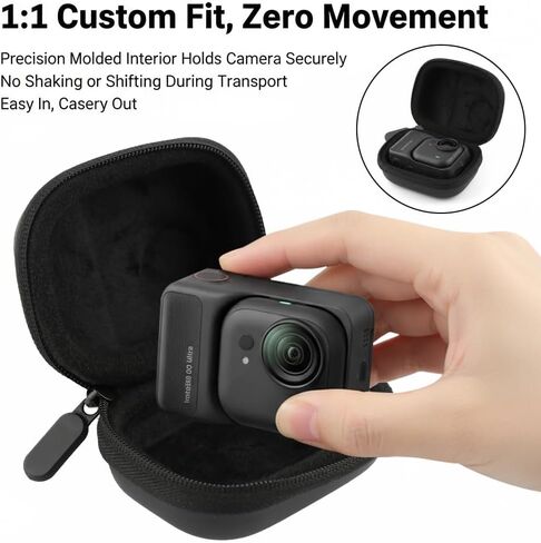 حقيبة حمل لملحقات Insta360 Go Ultra، حقيبة حمل محمولة لملحقات كاميرا Insta360، هيكل EVA مع بطانة مخملية كريستالية، حلقة تسلق، حزام معصم وغطاءين للعدسات للأنشطة الخارجية in Kuwait