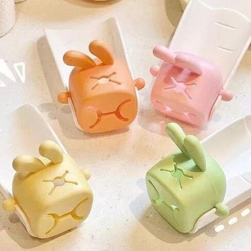 4pcs Cute Cartoon Faucet Expander Children's Rabbit U-Shaped Widening Faucet Expander Bathroom Kitchen Faucet Splash Proof Sink (Pink/Orange/Yellow/Green) in Kuwait