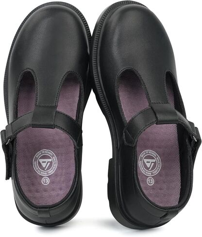 أحذية JABASIC للفتيات خفيفة الوزن بدون علامات على شكل حرف T للزي المدرسي Mary Jane Flats in Kuwait