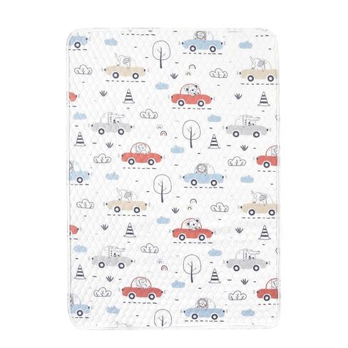 TILLYOU Waterproof Changing Pad Liner, 100% Cotton Washable and Reusable Cloth Diaper Liner, 19.7"×27.5", 1 Pack, Panda in Kuwait