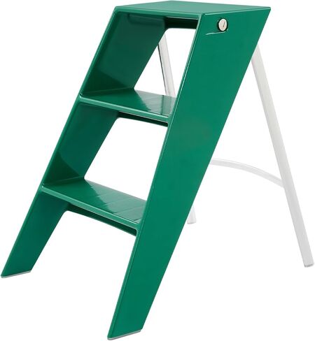 Step Ladder, Protable 3 Step Stool for Adults, Foldable Stool Decorative Modern Foot Stool, Display Storage Shelf Flower Rack, Photography Props for Indoor Outdoor Library Kitchen (Black) in Kuwait
