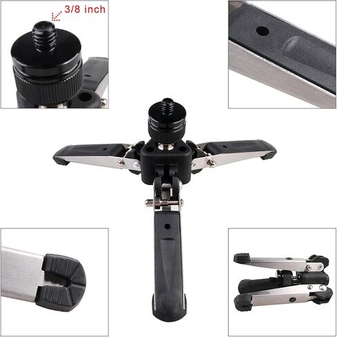 Universal Three-Foot Support Stand Monopod Base for DSLR Cameras Tripod 3 8 Screw Foldable Portable Aluminium Alloy Non-Slip in Kuwait