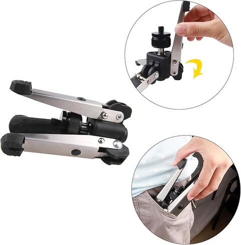 Universal Three-Foot Support Stand Monopod Base for DSLR Cameras Tripod 3 8 Screw Foldable Portable Aluminium Alloy Non-Slip in Kuwait