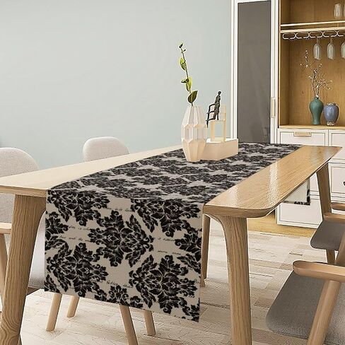 Brown Leopard Print Table Runner,Cheetah Animal Tiger Skin Pattern Art Kitchen Dining Table Decoration for Home Party Decor Table Runners 13x36in in Saudi Arabia