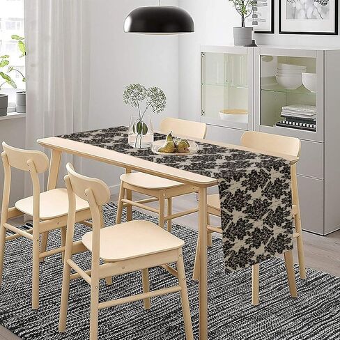 Brown Leopard Print Table Runner,Cheetah Animal Tiger Skin Pattern Art Kitchen Dining Table Decoration for Home Party Decor Table Runners 13x36in in Saudi Arabia