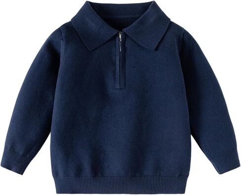 Toddler Baby Boy Striped Knit Sweater Fall Shirt Pullover Long Sleeve Knitted Sweatshirt in Kuwait