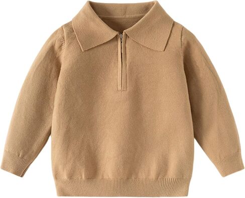 Toddler Baby Boy Striped Knit Sweater Fall Shirt Pullover Long Sleeve Knitted Sweatshirt in Kuwait